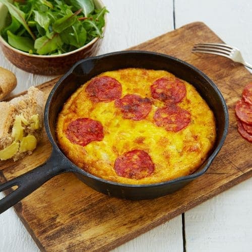 Spansk «tortilla» med chorizo