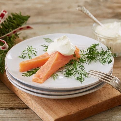 Sylta laks med pepperrotkrem