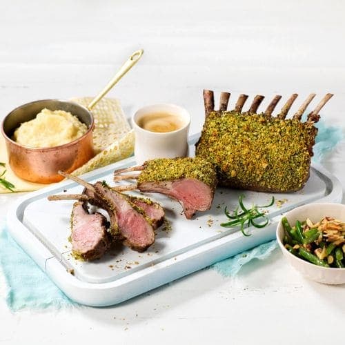 Urtepanert lammecarré med rotmos