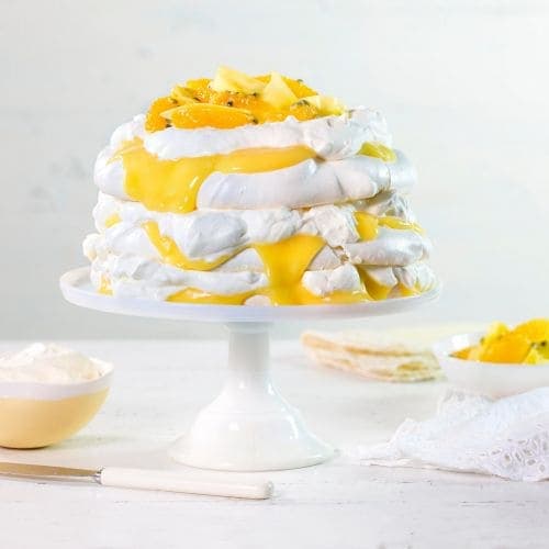 Trelags pavlova med krem og lemon curd