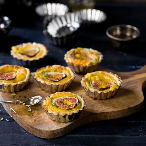 Mini-terter med fiken og chevre