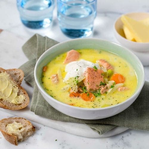 Fiskesuppe med laks