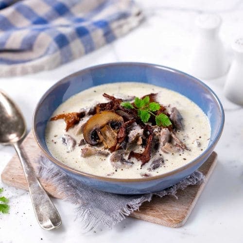 Skogsoppsuppe med chèvre