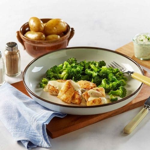 Fiskefilet med urtesaus