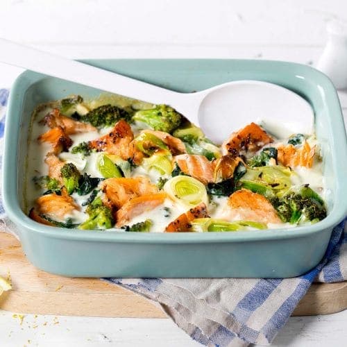 Laks- og brokkoligrateng
