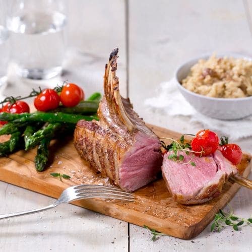 Lammekarré med risotto