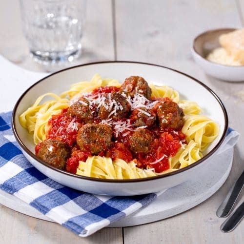 Spaghetti med kjøttboller
