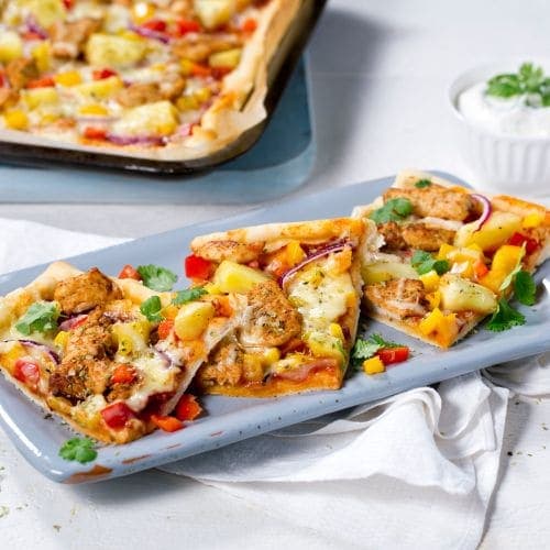 Pizza med tandoorikylling