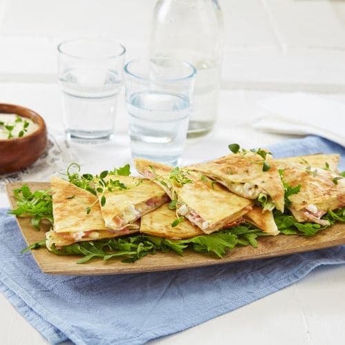 Quesadillas med cottage cheese