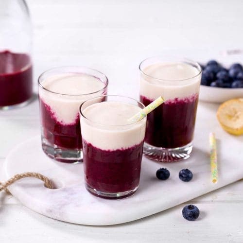 Tolags banan- og blåbærsmoothie