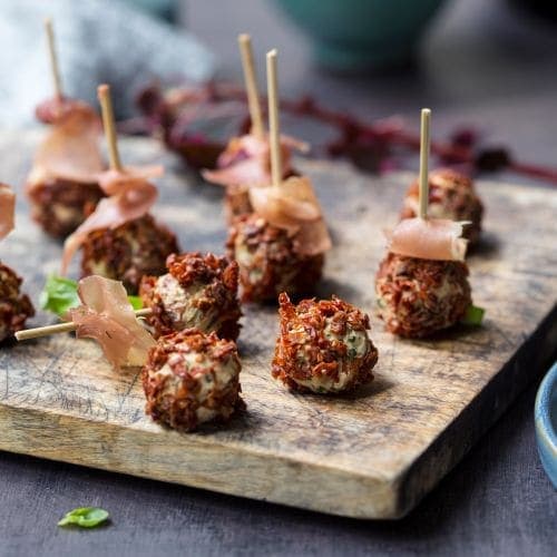 Cheese balls med soltørket tomat