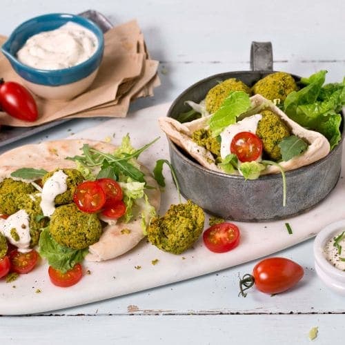 Bakt grønn falafel