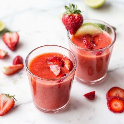 Frozen strawberry mocktail