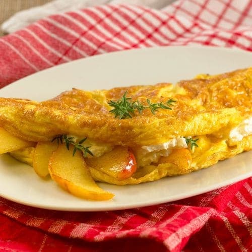 Omelett med Snøfrisk og eple