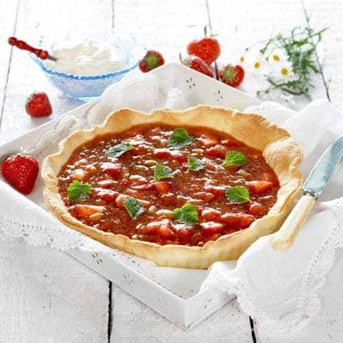 Jordbær- og rabarbrapai