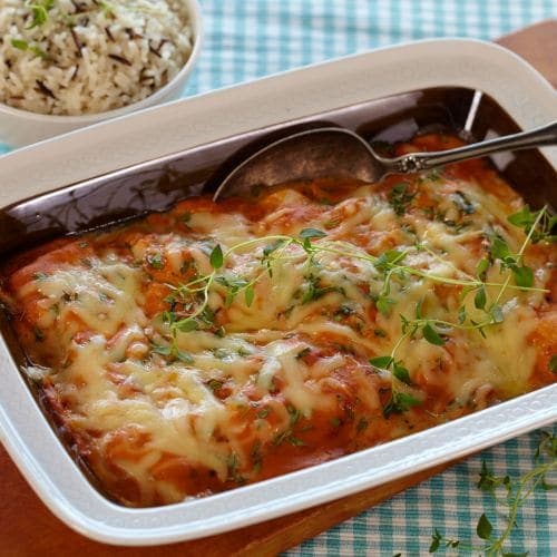 Fiskeform med rød pesto