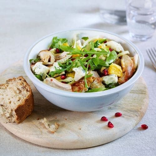 Kyllingsalat med eple, fennikel og appelsin