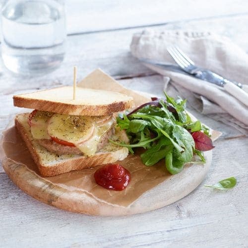 Toast fylt med ost og karbonade