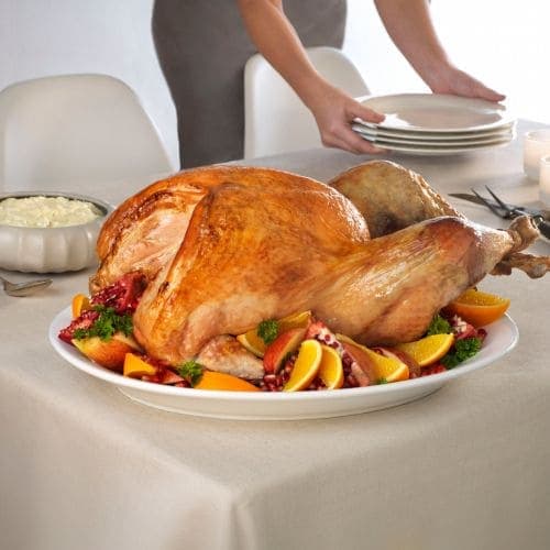 Kalkun med eplesaus og selleripuré