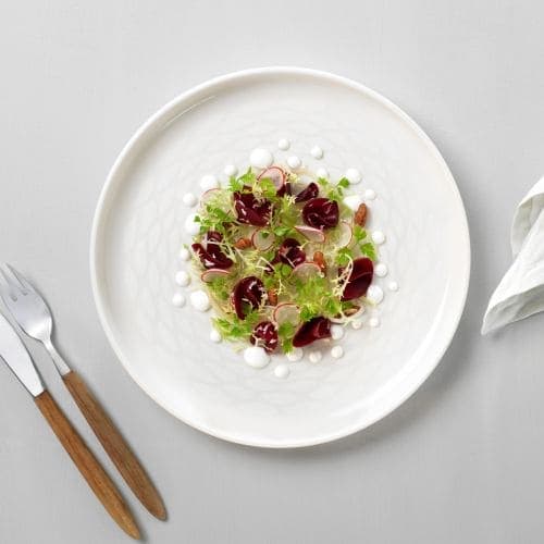 Rødbetsalat med dressing av pepperrot og lettrømme