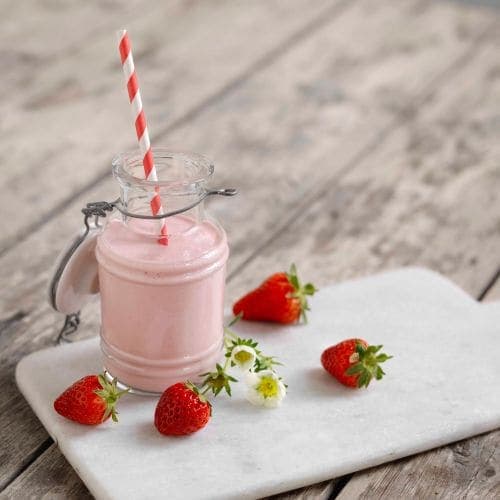 Jordbærmilkshake med kokos