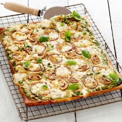 Vegetarpizza med Cottage Cheese