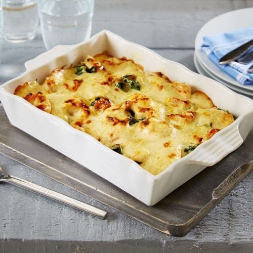 Kylling- og spinatlasagne