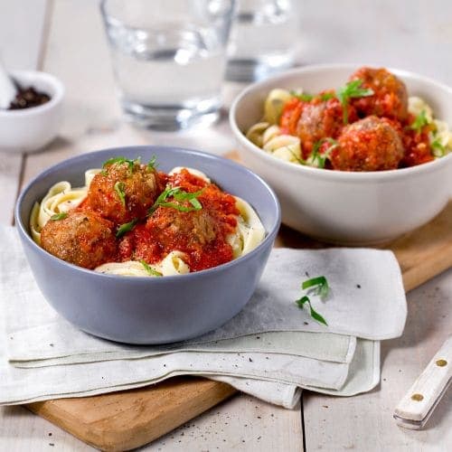 Spaghetti med kjøttboller uten kjøtt