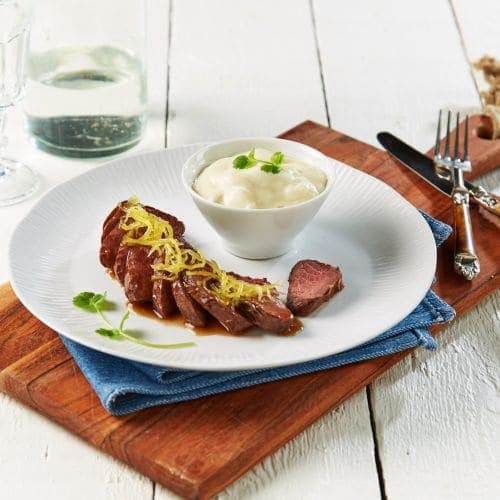 Ingefærglasert reinsdyrfilet