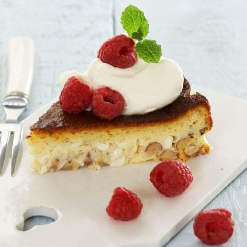 Sitronkake med bringebær