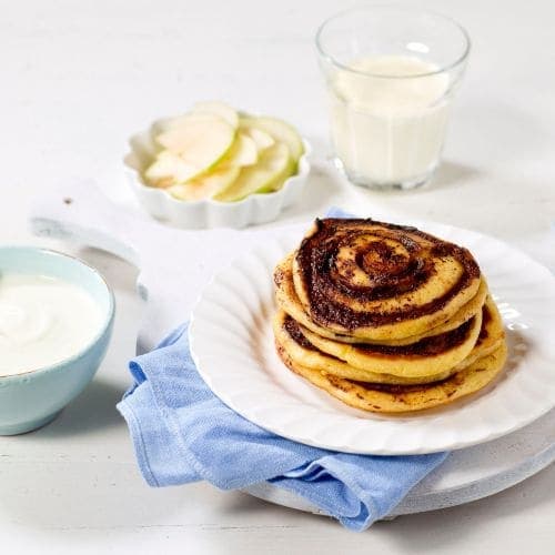 Pannekaker med kanelsnurr