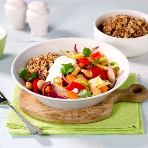 Vegetarwok med quinoa