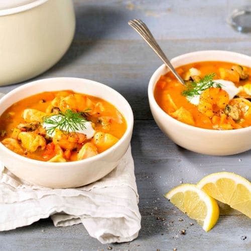 Fisk- og skalldyrsgryte