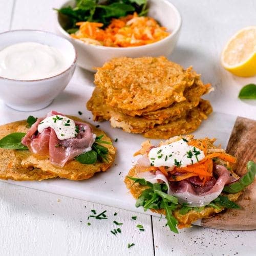 Grove gulrotpannekaker