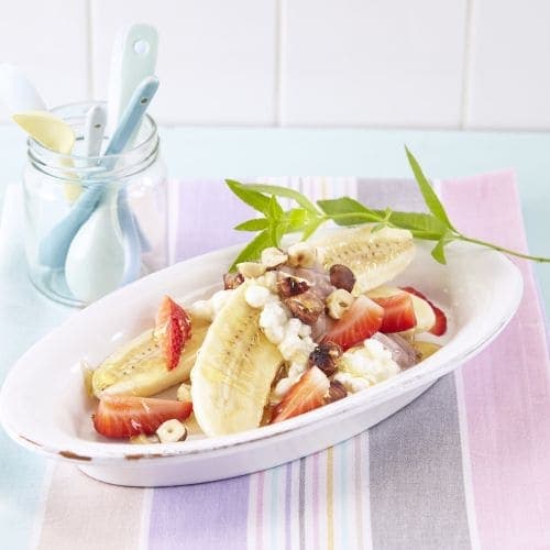 Banansplitt med Cottage Cheese