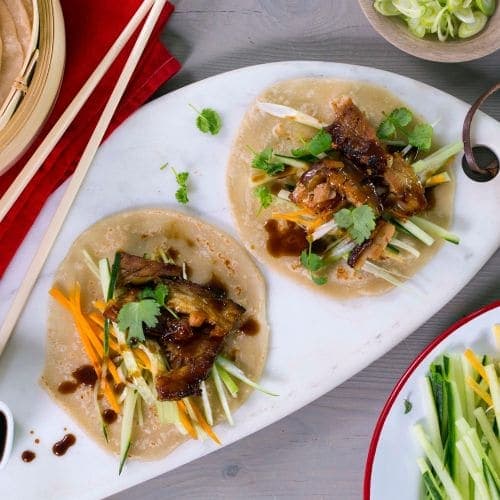 Asiatisk ribbe med kinesiske pannekaker