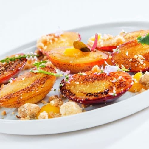 Smørstekte plommer med sitronkrem