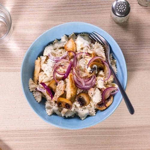 Pasta med kylling og sopp