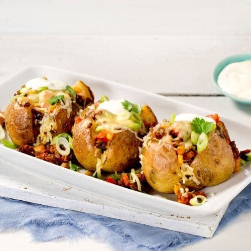 Bakt potet med meksikansk vri