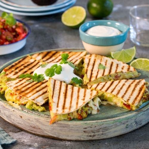 Grillet avokado-quesadillas