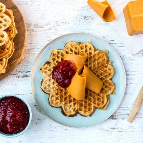 Grove vafler med brunost