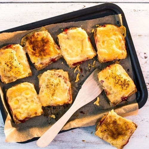 Ostesmørbrød i langpanne