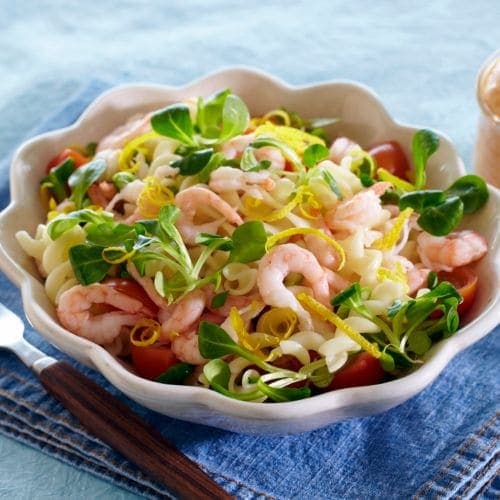 Pastasalat med reker