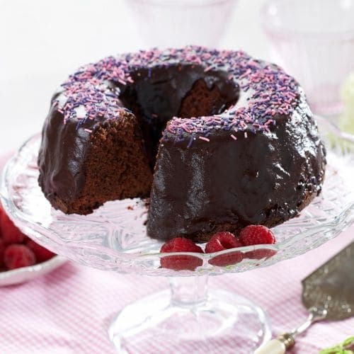 Sjokoladekake i randform