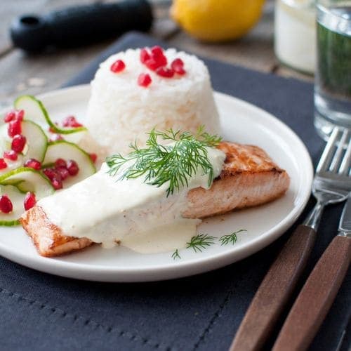 Laks med Kefirdressing