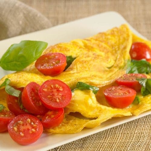 Omelett med cherrytomat