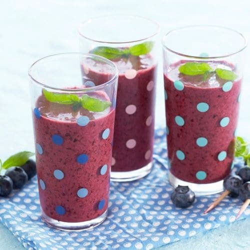 Frozen blåbær-smoothie