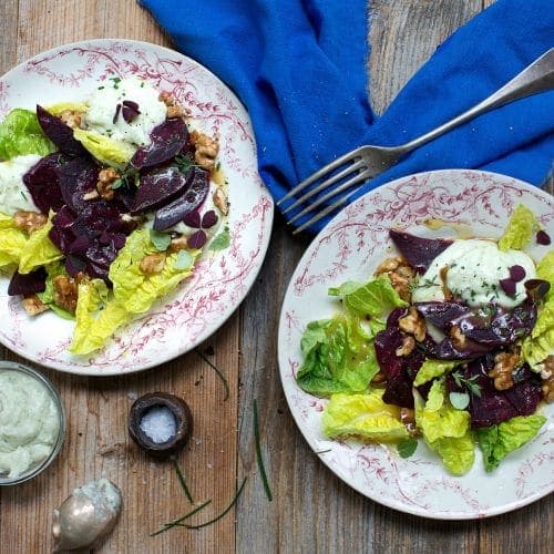 Rødbetesalat med chevre-krem