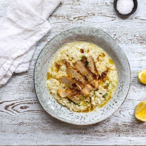 Risotto med chevre og kylling