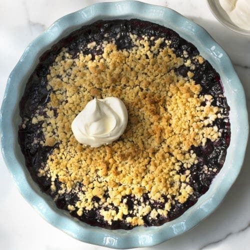 Smuldrepai med blåbær
